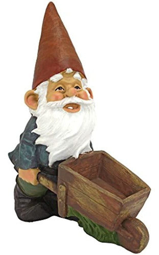 Design Toscano Carretilla Willie Garden Gnome Statue Bird Feeder 0