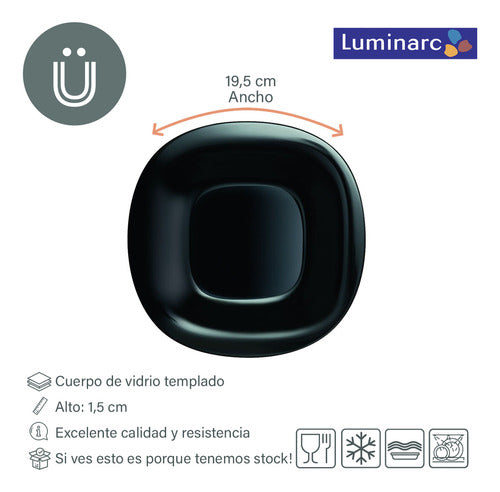 Luminarc Set De Vajilla 18 Piezas Platos Vidrio Templado Opal Kuchen 5