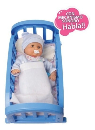 Monsi Bebe Lucas Bebote Sonido Cunita 39 Cm 1