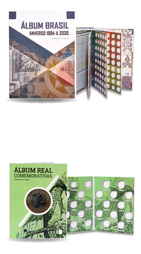 Álbum Moedas Real 1994 A 2030 + Comemorativas Brasil Real 0