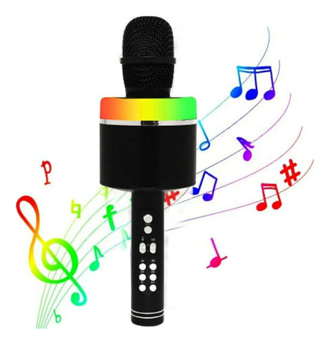 Microfono Inalambrico Bluetooth Karaoke Con Parlante Lector 1