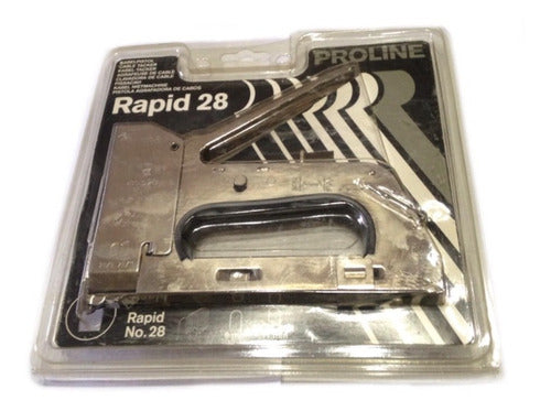 Engrampadora Marca Rapid Sueca Modelo 28 Para Cable 0