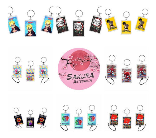 Sakura Artesania Personalized Seven Deadly Sins Keychains Pack of 10 2