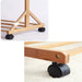 Aguliema Rolling Coat Rack in Mahogany Wood 100x35x155 Cm 4