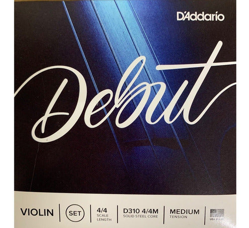 D'Addario Debut Violin Medium 4/4 Encordado D310 4/4M 0