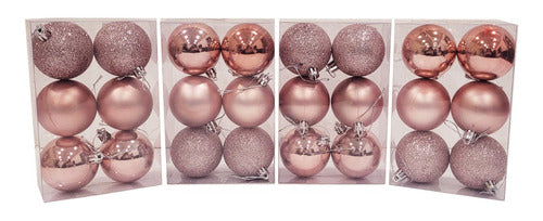 Christmas Ornaments Globe Sphere 6 cm x 18 Units - Sheshu Christmas 0