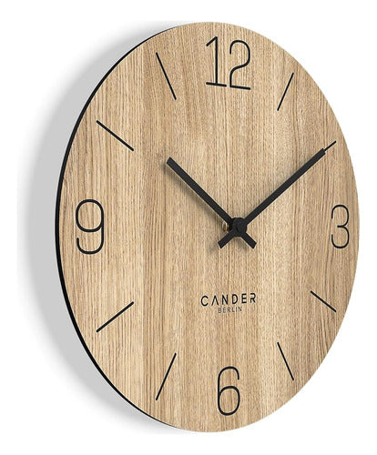 Cander Berlin Mnu 2725 D Reloj De Pared Madera Silencioso 25 2