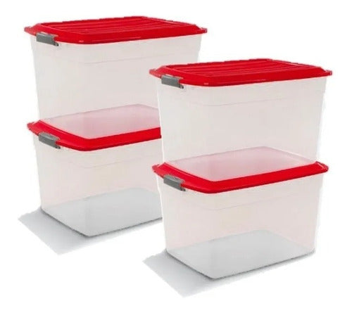 8 Stackable Organizing Boxes 34L Colombraro Plastic Containers 4