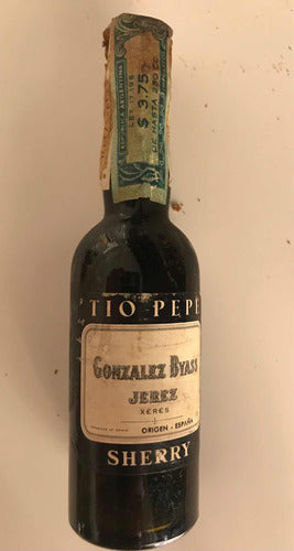 Botellita Antigua Jerez Tio Pepe España Algo Evaporada 2