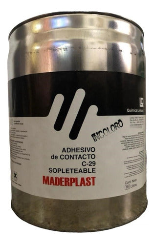 Adhesivo  De Contacto Sopleteable Incoloro - 4 Lt Maderplast 0