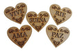 Wooden Heart Shapes Good Wishes 10cm x 20 Units 1