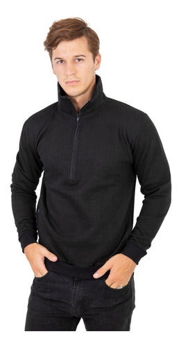 Olegario Men's Fleece Hoodie with Half Zipper 0