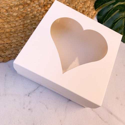 Set of 5 Heart-Shaped Treat Gift Boxes with Visor - 12x12x5 cm 4