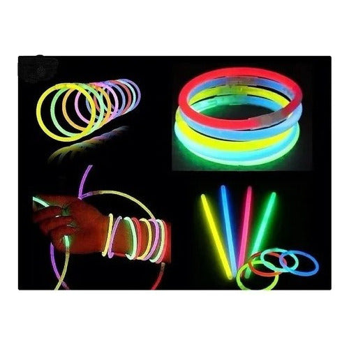 50 Chemical Neon Glow Bracelets Party LED Glowsticks 0