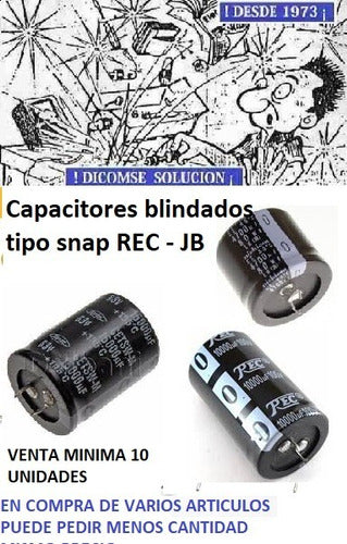 Capacitor Electrolytic 4700 uF x 50V - 22 uF x 35mm Each 0