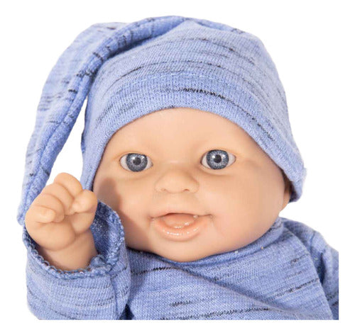Realistic 20 cm Doll with Onesie and Beanie 3