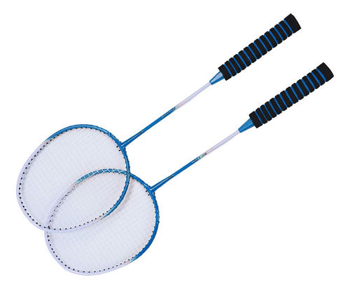 Conjunto De Badminton Azul Professional Alloy Racket 3 Petec 0