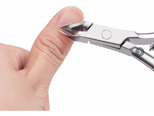 Manicure Kit: Cuticle Nipper + Cuticle Pusher Set Steel Nail 3