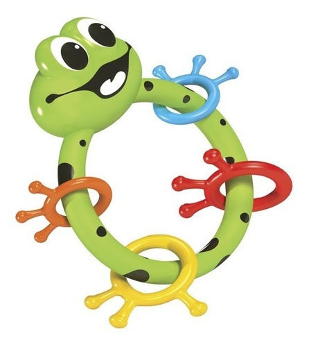 Soft Frog Teether Rattle Toy for Babies 6 Months+ - Ranita Mordillo Blando Sonajero Bimbi Bebe 6 Meses+