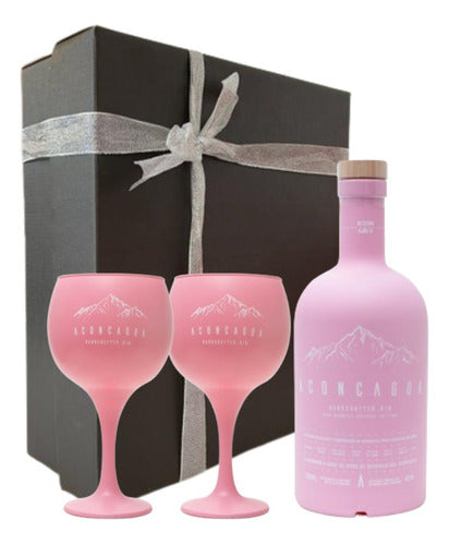 Gin Aconcagua Red Berries + 2 Glasses + Gift Box Combo Pink 0