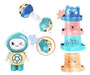 Zippy Toys Musical Robot with Lights and Stacking Rattle Set for Babies 0