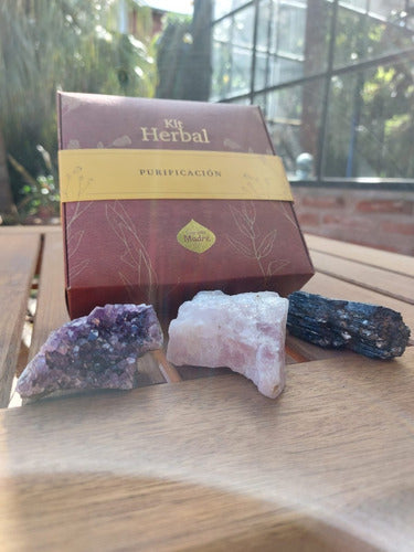 Healing Crystals Kit + Sacred Mother Purification Herbal Kit 2