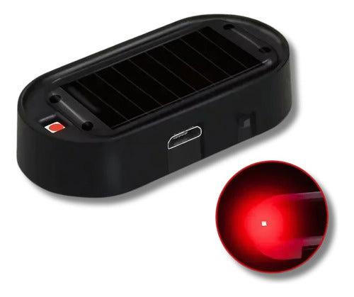 Generic Solar USB LED Intermittent Alarm Simulator Anti-Theft 0