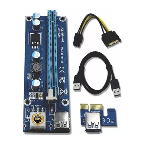 Galga Network PCI-e Riser 16x to 1x - USB 3.0 Mining Version 006 0