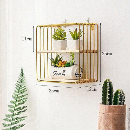 Total Home Decorative Wall Shelf Square Grid 0