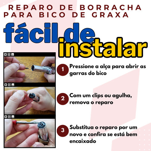 Reparo De Borracha Para Bico Aplicador De Graxa - 10 Pcs 3