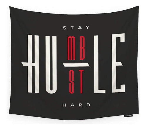 Hgod Designs Quote Tapestry Wall Hanging Stay Humble Hustle 0