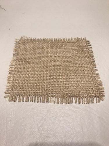 Set of 12 Burlap Coasters with Reinforced Stitching 1
