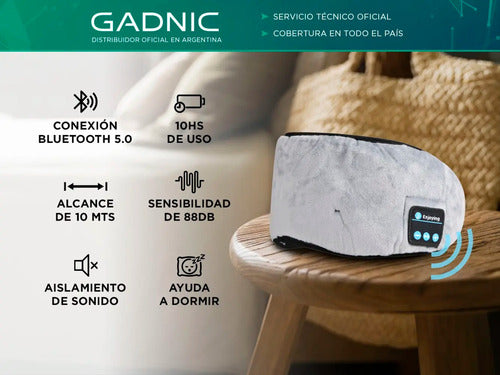 Gadnic Sleep8 Bluetooth Sleeping Mask - Aids in Sleep and Isolation 1