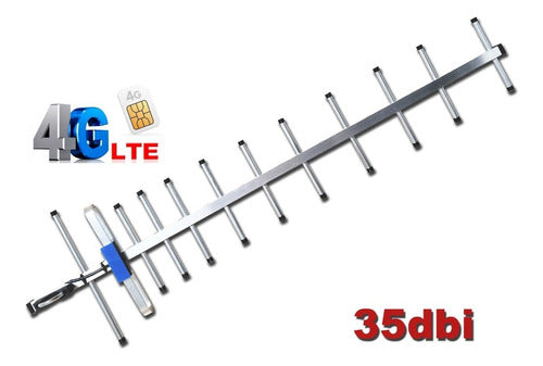 Antena Exterior Yagi 35dbi 4g Amplificador/modem/t.rural Cta 1