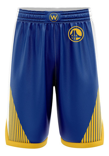 Kapho Short Basquet Golden State Warriors Blue Adultos 0