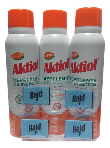 Raid X4 Mosquito Repellent Tablets + 3 Aktiol Repellents 7