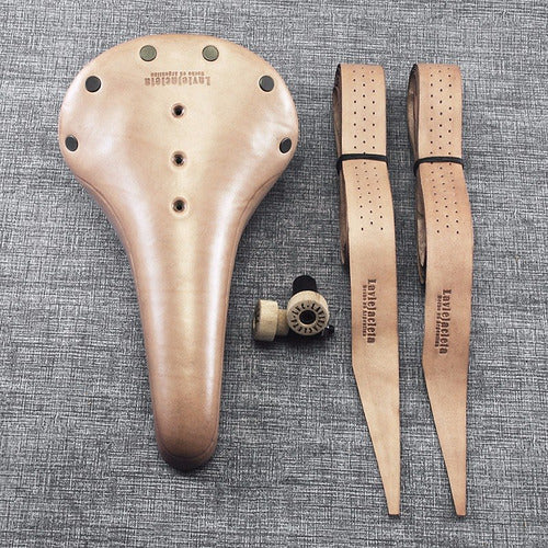 Leather Bicycle Saddle + Straps for Fixie Fixed Gear Racing 0