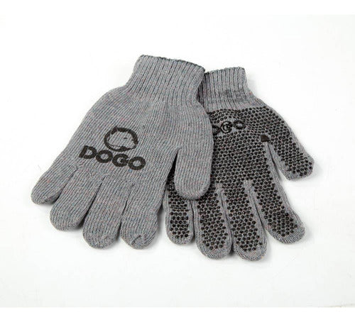 Pack of 10 Pairs Grey Dotted Gloves Certified by Dogo 0