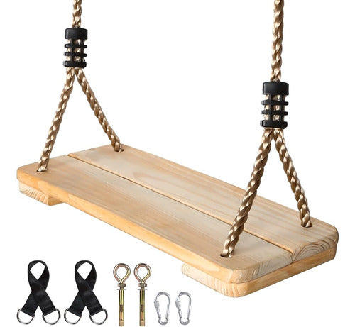 Extfans Asiento De Columpio De Madera Para Árbol, Juego De C 0