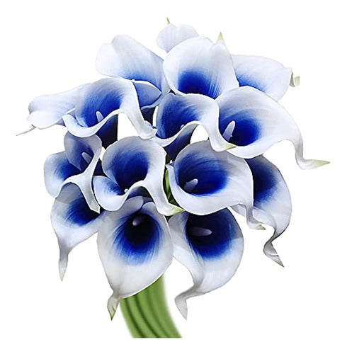 15 Piezas Real Touch Calla Lily Flores Artificiales Boda Ram 0