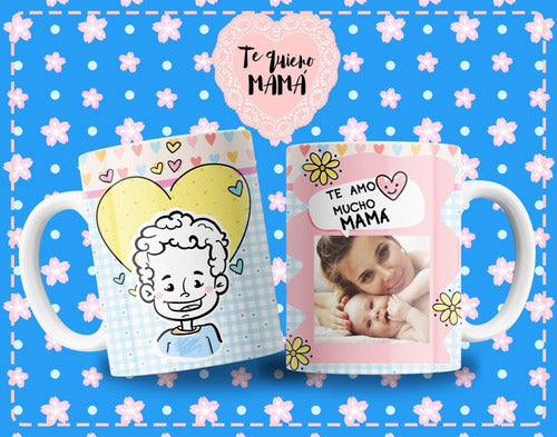 Taza Personalizada Con Foto Te Amo Mucho Mamá 0