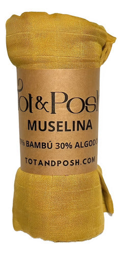 Tot and Posh Manta De Muselina Para Bebé - 70% Bambú Y 30% Algodón, Suave 0