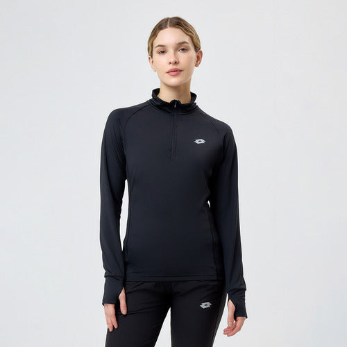 Lotto Running Volata 1/2 Zip Hoodie for Women in Black 0