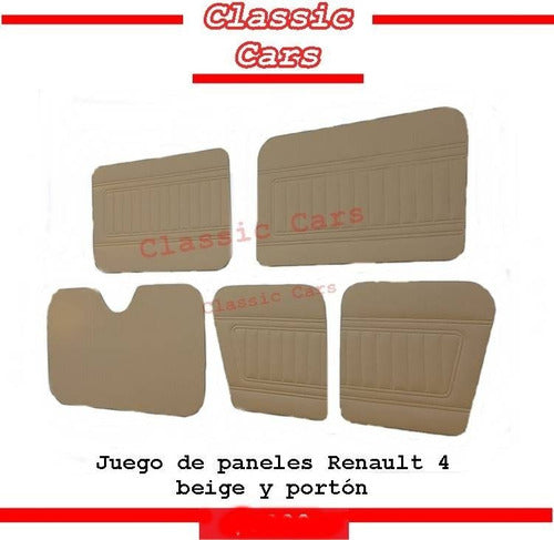 Classic Cars Panel De Puerta Renault 4 Beige X4 + Panel Porton 1