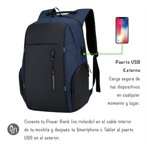 Iko Shop Waterproof Anti-Theft USB Backpack 18L Oxford 1