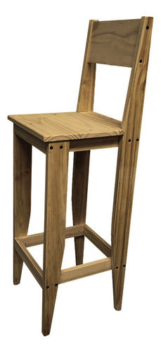 Sajo Nordic Pine Bench Stool 75 Cm Tall with Backrest 1