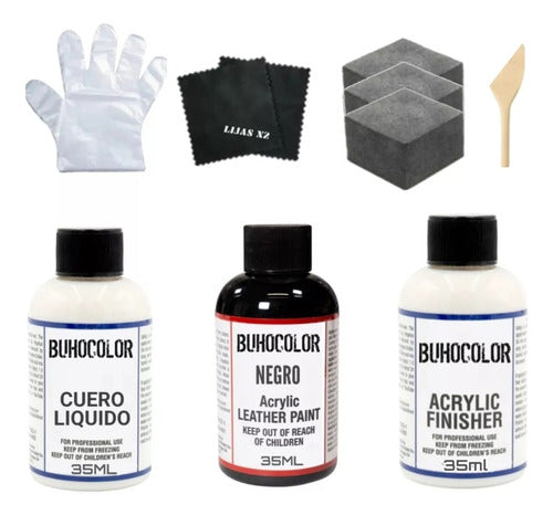 Cuero Liquido + Tinta / Negro Reparación + Sellador 0