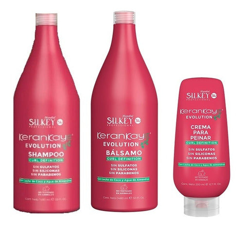 Silkey Kerankaye Curl Definition Shampoo + Conditioner 1480ml + Styling Cream 0