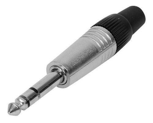 6.5mm Stereo TRS Metal Black Plug Connector - Artekit P6,5SNC 0