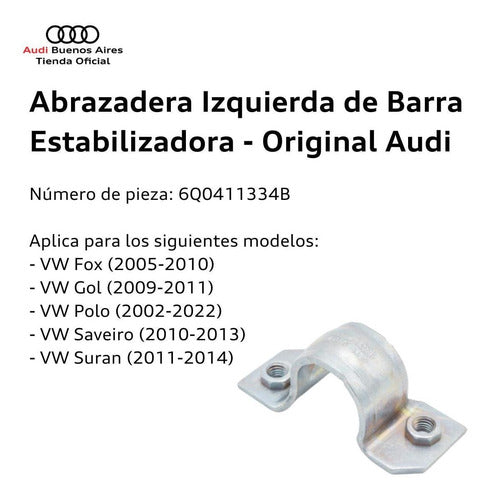 Abrazadera Barra Estabilizadora Volkswagen Polo 2016 Al 2021 2